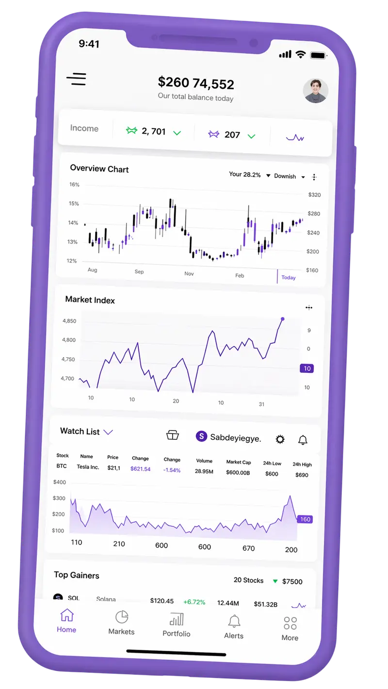 Mobile App zur Portfolio-Verwaltung